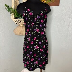 Vintage 90s Deadstock Jamie Brooke Floral Mini Dress